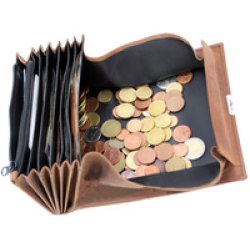 Alassio Portefeuille de serveur, en cuir velours, gris