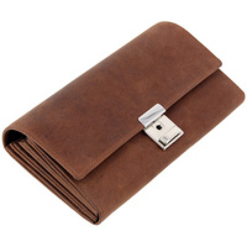 Alassio Portefeuille de serveur, en cuir velours, gris