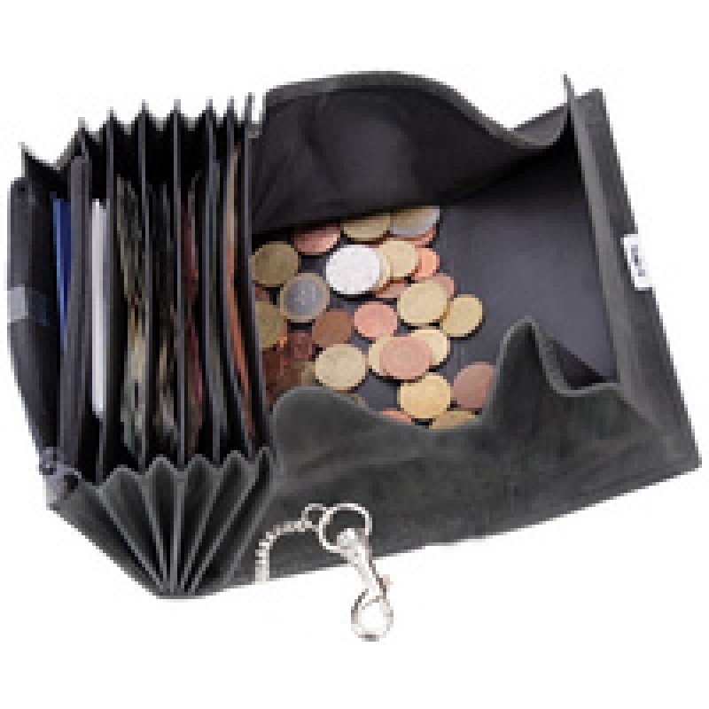 Alassio Portefeuille de serveur, en cuir velours, gris