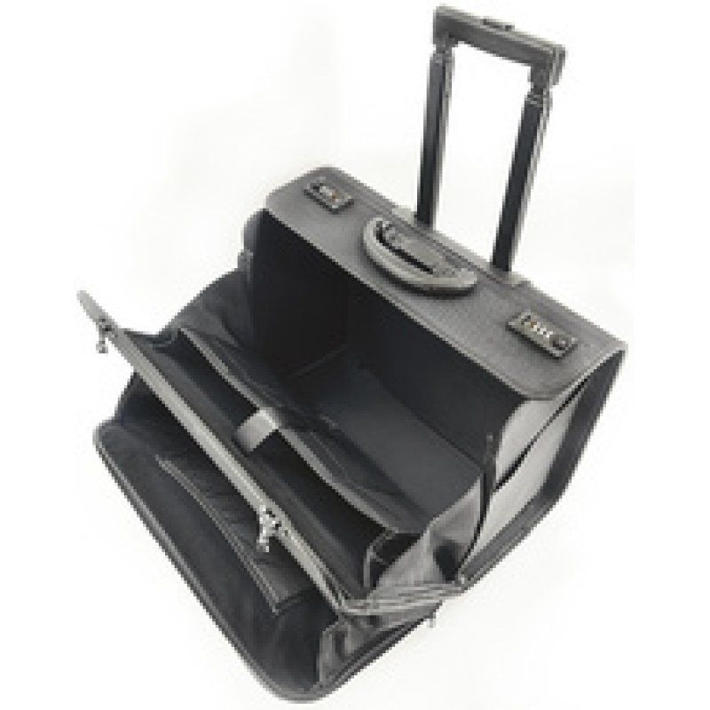 STOP Valise pour pilotes rPET SAMAR, PET recyclé, noir