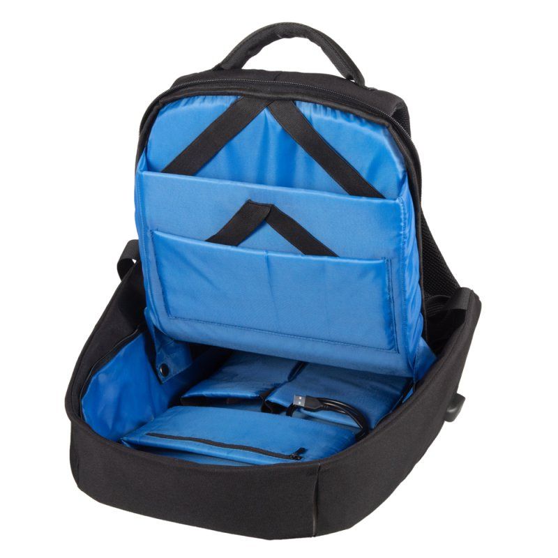 STOP Sac à dos pour PC portable SAFEPAK RPET ANTIGUA, noir