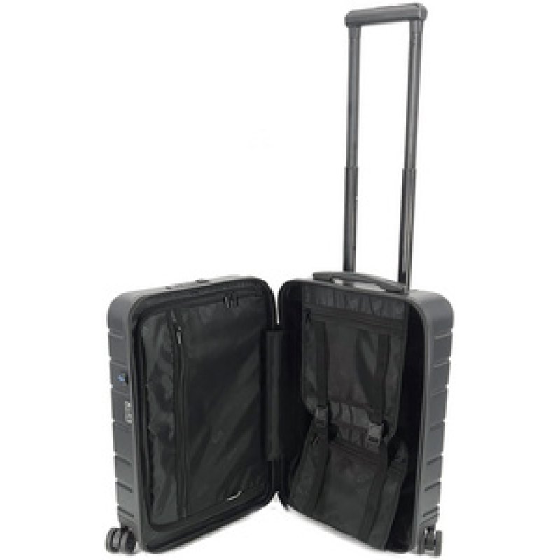 JSA Trolley de voyage, en ABS recyclé à 50%, taille S, noir