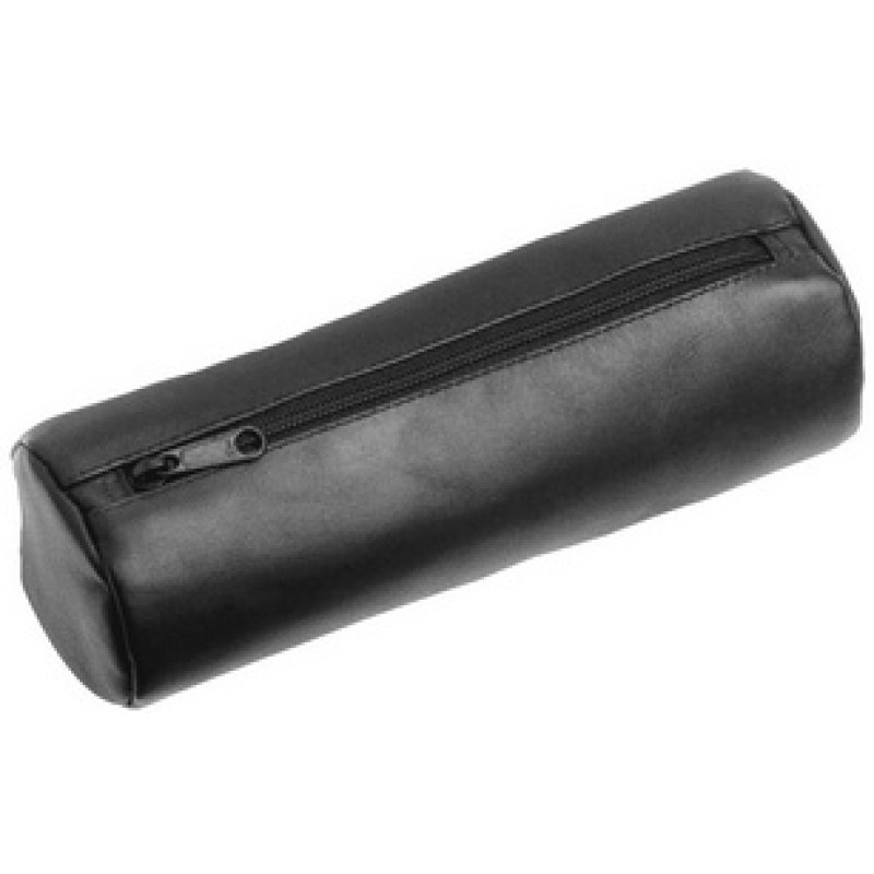Alassio Trousse ronde XXL, en cuir, noir