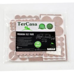 TerCasa Set de patins en feutrine, 164 pièces, gris