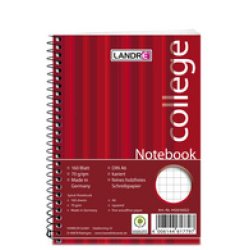 LANDRÉ bloc-notes "college", A6, 160 feuilles, quadrillé