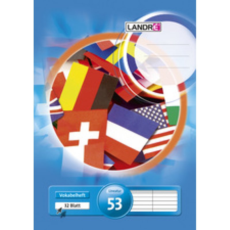 LANDRÉ Vokabelheft DIN A5, 3-spaltig, 80 g/qm, 40 Blatt