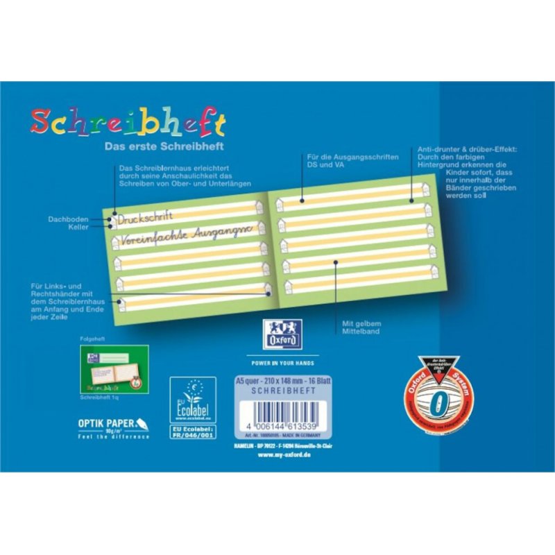 Oxford 100050105 writing notebook A5 Green