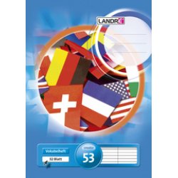 LANDRÉ Vokabelheft DIN A4, 2-spaltig, 32 Blatt, 80 g/qm