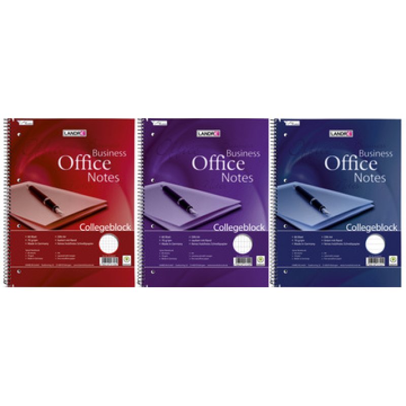 LANDRÉ Bloc à spirale "Business Office Notes", A4, recouvert