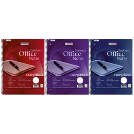 LANDRÉ Bloc à spirale "Business Office Notes", A4, recouvert