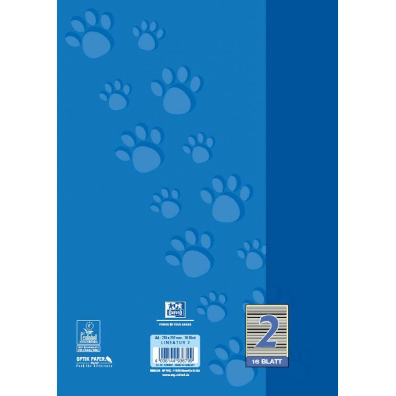 Oxford 100050401 writing notebook A4 Blue