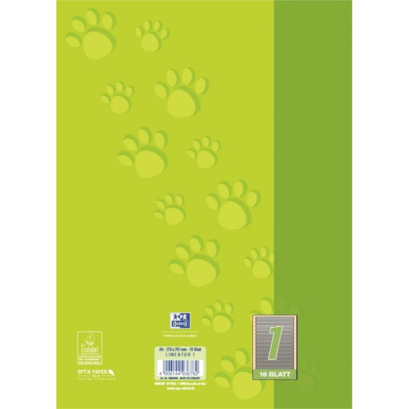 Oxford 100050400 bloc-notes A4 Vert