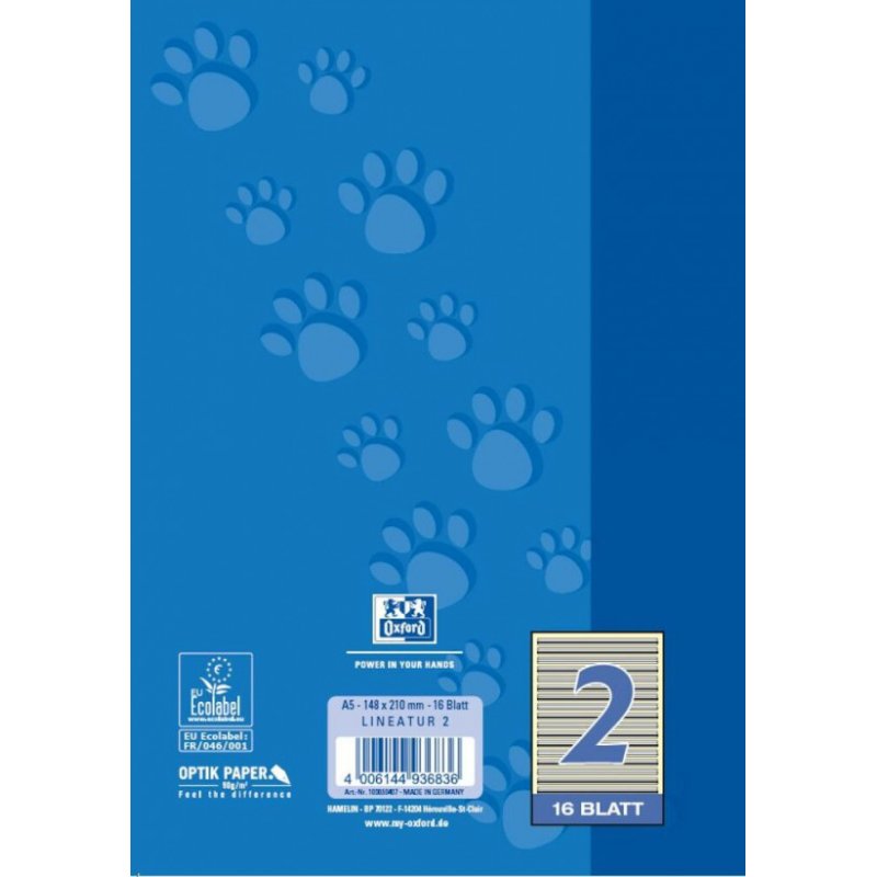 Oxford 100050407 writing notebook A5 Blue