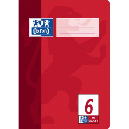 Oxford 100050369 writing notebook A5 Red