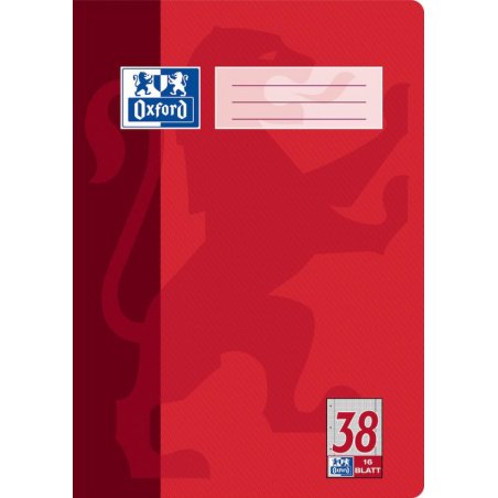 Oxford 100050318 writing notebook A4 Red