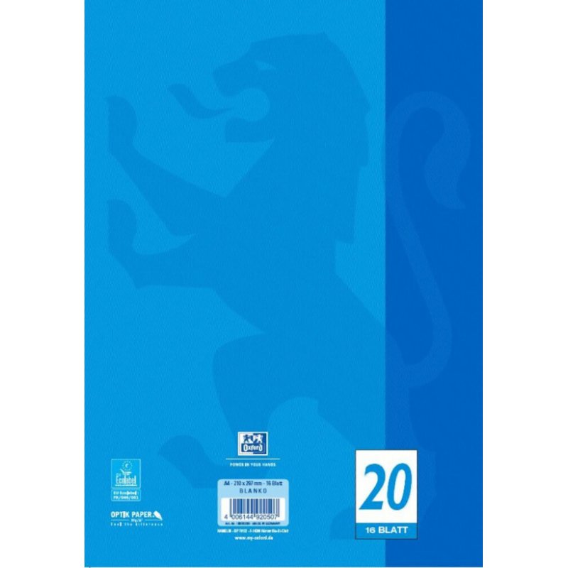 Oxford 100050306 writing notebook A4 Blue