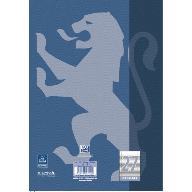 Oxford 100050331 bloc-notes A4 Bleu