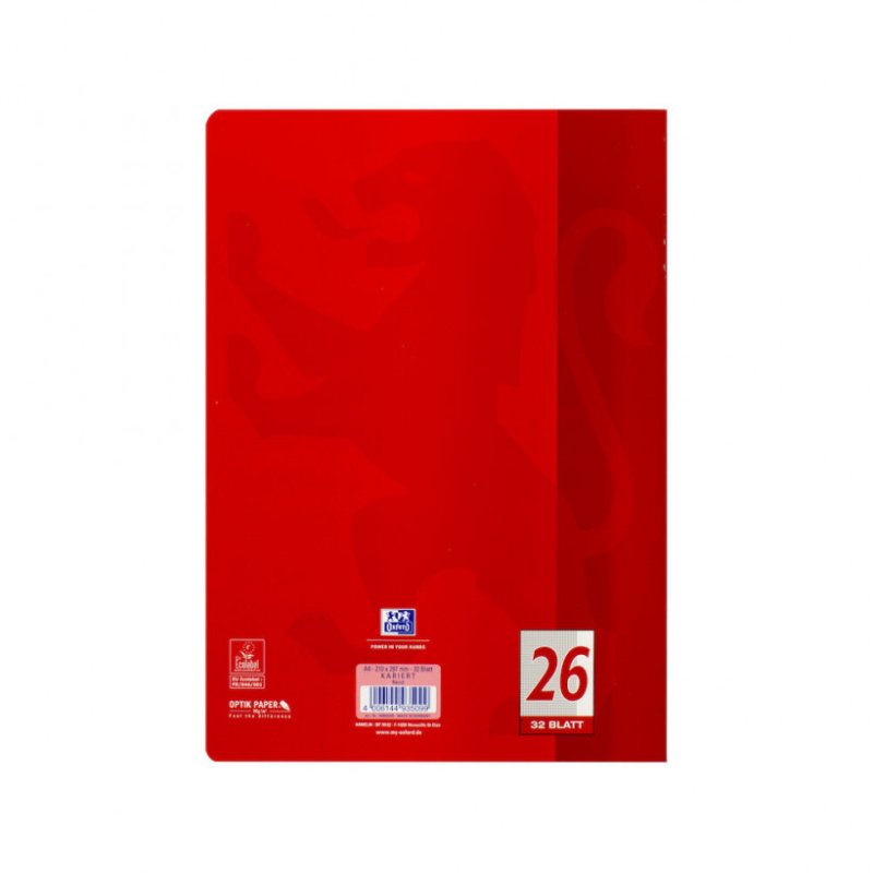 Oxford 100050330 bloc-notes A4 Rouge
