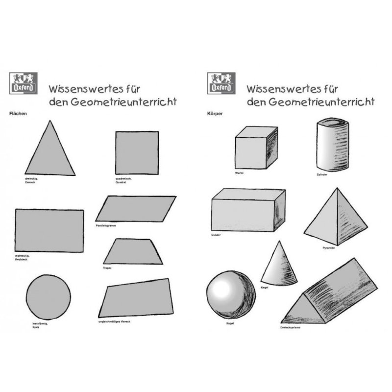 Oxford Schreiblernheft "Geometrieheft", Lineatur: GR, DIN A4
