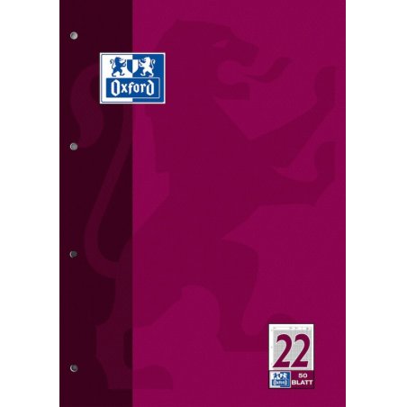 Oxford Arbeitsblock, DIN A4, 50 Blatt, kariert 5 mm