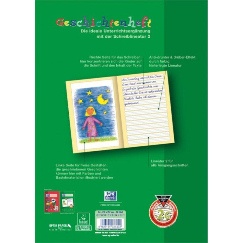 Oxford 100050092 writing notebook A4 Green