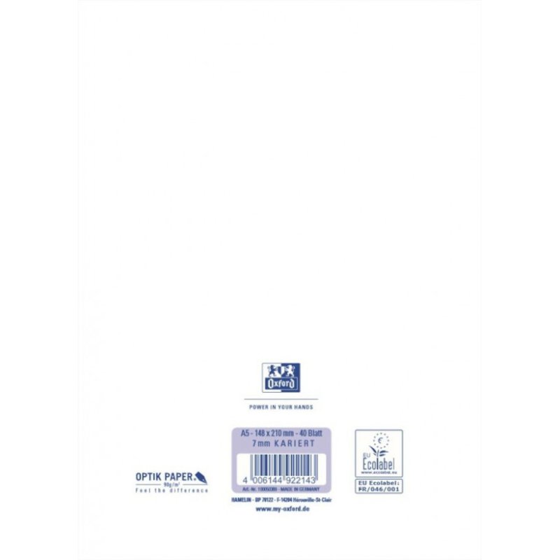 Oxford 100050389 writing notebook A5 Orange