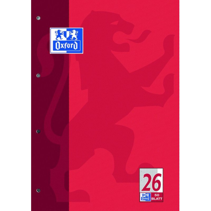 Oxford 100050351 writing notebook A4 Red