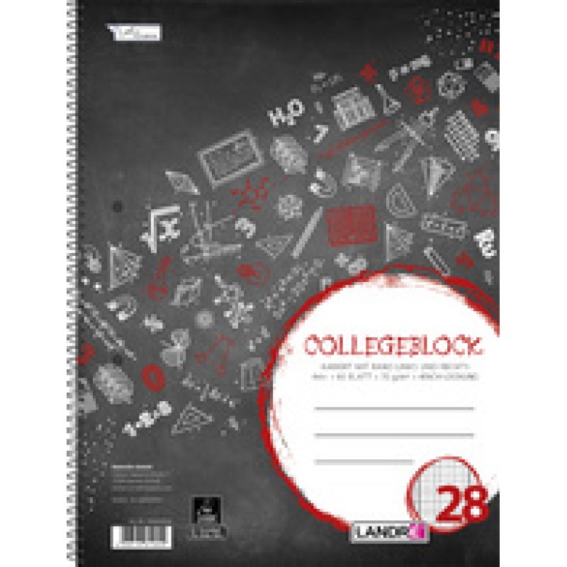 LANDRÉ Collegeblock "College" A5, quadrillé, 160 pages