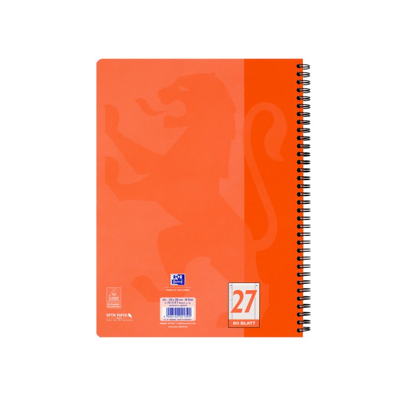 Oxford TOUCH bloc-notes A4 80 feuilles Corail