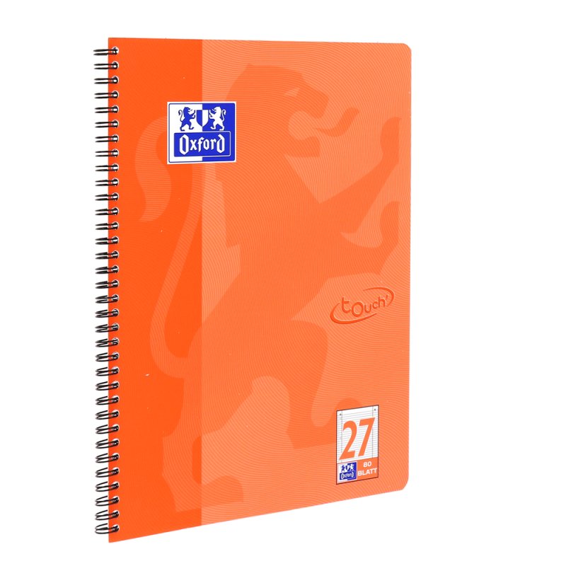 Oxford TOUCH writing notebook A4 80 sheets Coral