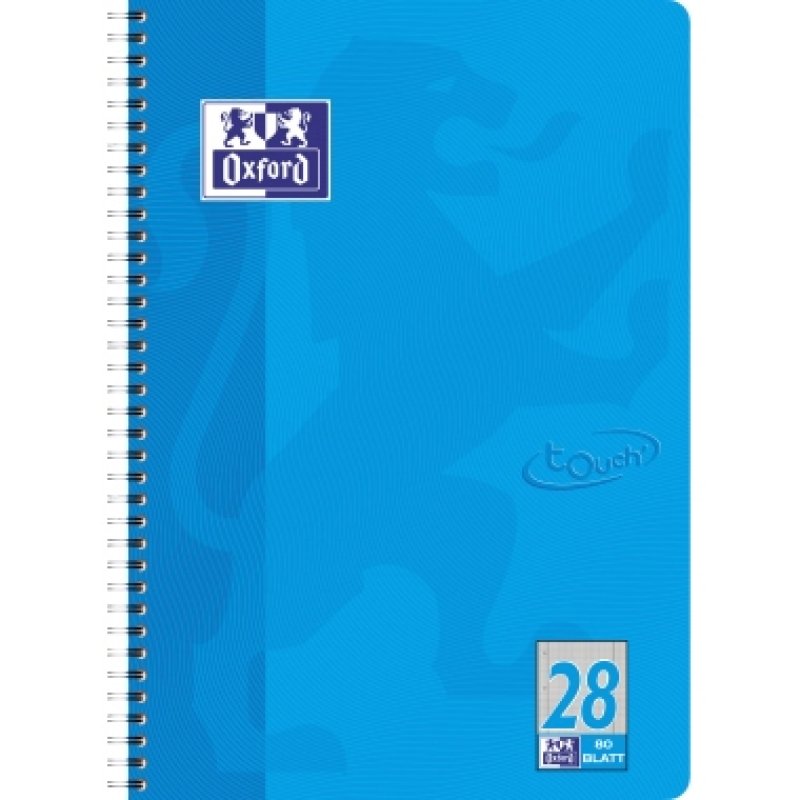 Oxford Cahier Touch, A4 , quadrillé, 160 pages, bleu mer