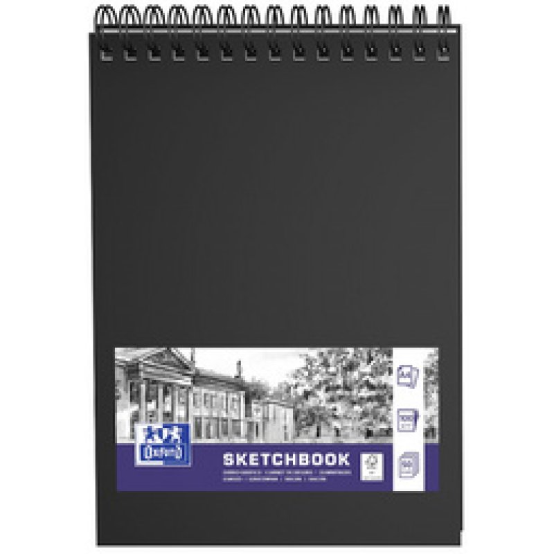 Oxford Cahier de croquis reliure intégrale, A5, 50 feuilles