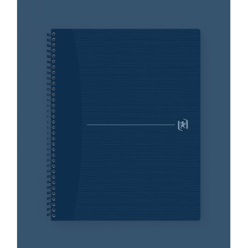 Oxford Cahier à spirales Origins, A4, ligné, bleu