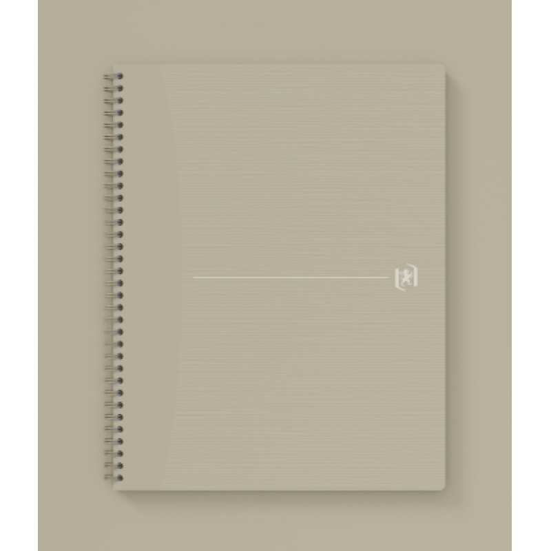 Oxford Cahier à spirales Origins, A4, ligné, beige