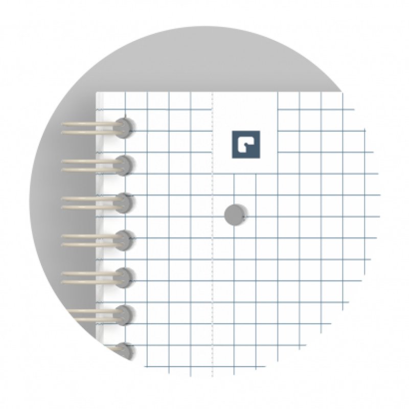 Oxford Cahier à spirales Origins, A4, quadrillé, gris