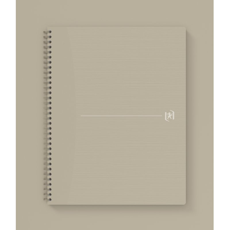 Oxford Cahier à spirales Origins, A4, quadrillé, beige