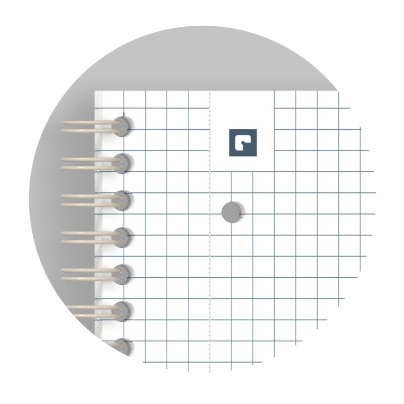 Oxford Cahier à spirales Origins, A4, quadrillé, beige