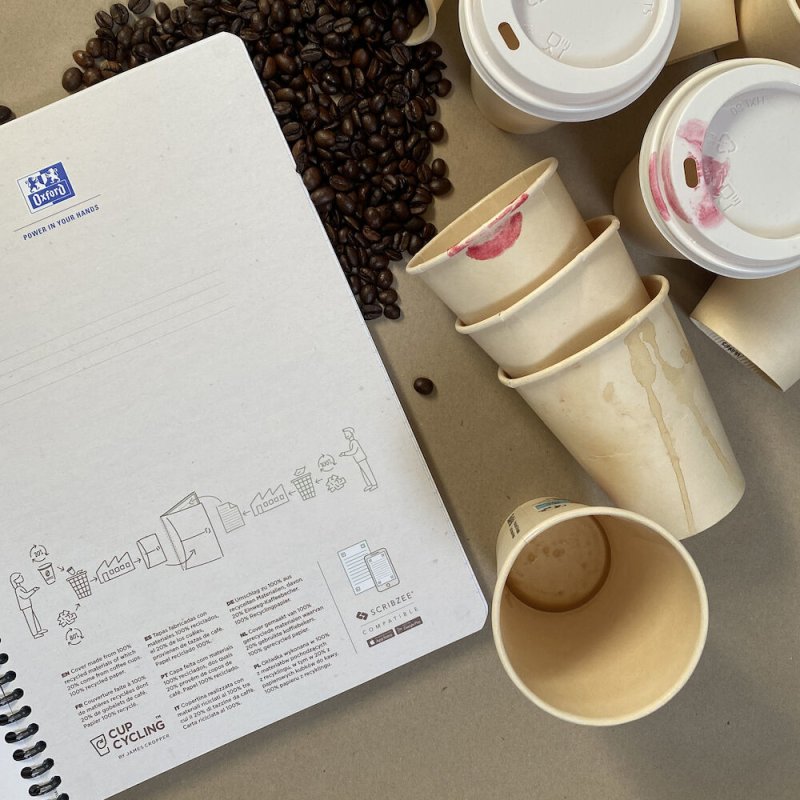 Oxford Office Cahier à spirale My Rec'Up, A4, ligné, rose