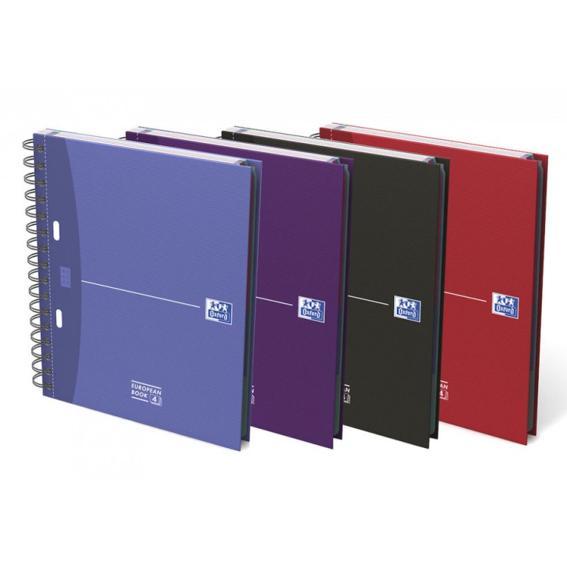 Oxford 100100314 bloc-notes A5 Violet, Bleu, Rouge, Noir