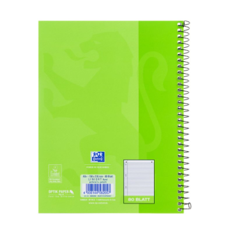 Oxford 100050392 writing notebook A5 80 sheets Green