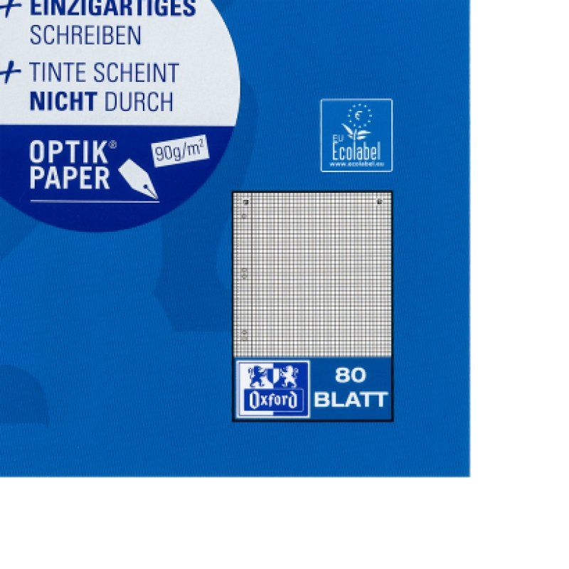 Oxford 100050393 bloc-notes A5 80 feuilles Bleu