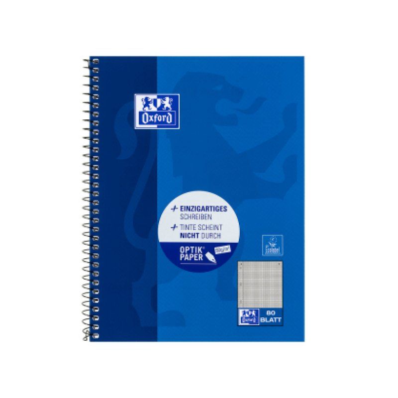 Oxford 100050393 bloc-notes A5 80 feuilles Bleu