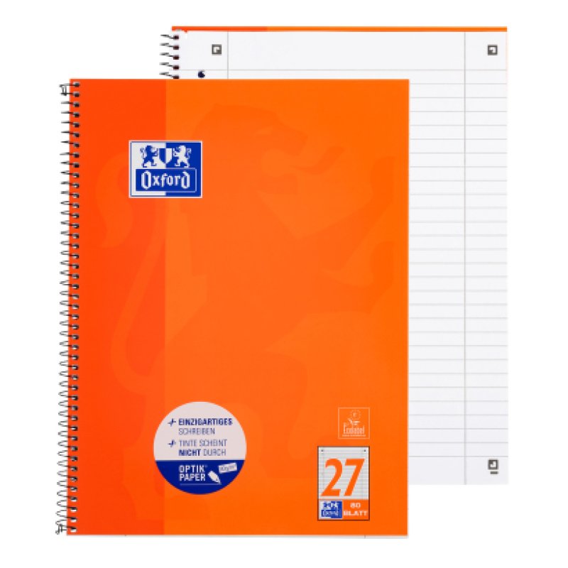 Oxford 100050360 writing notebook A4 80 sheets Orange