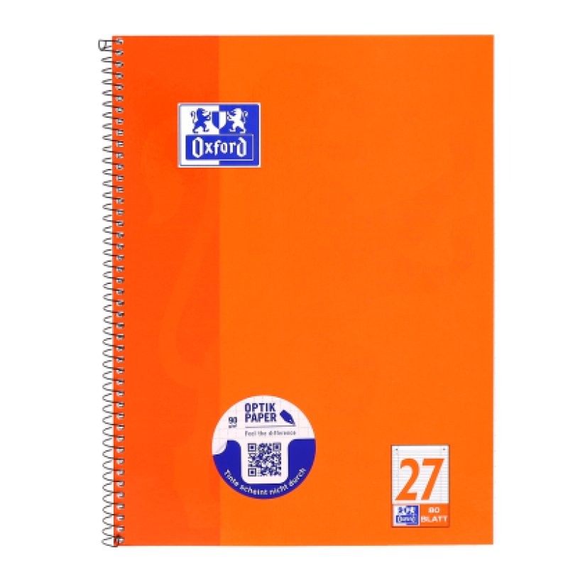Oxford 100050360 writing notebook A4 80 sheets Orange
