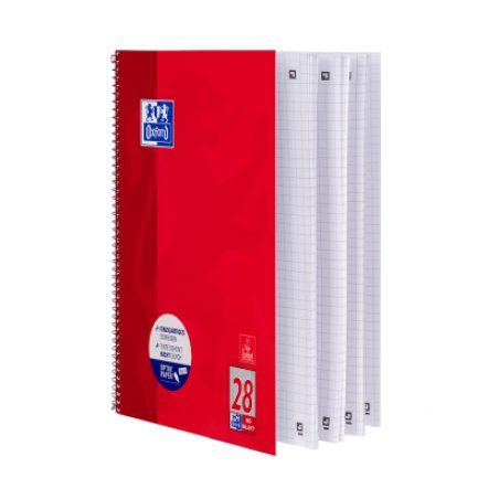 Oxford 100050361 bloc-notes A4 80 feuilles Rouge