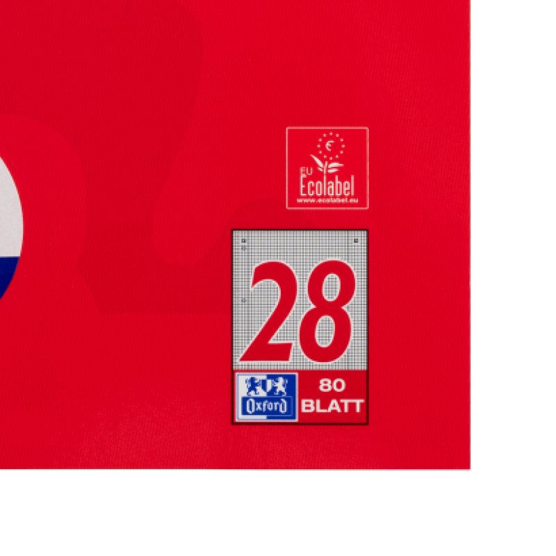 Oxford Cahier, format A4 , quadrillé, 160 pages,marge gauche