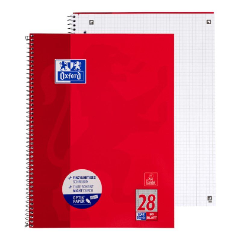 Oxford 100050361 bloc-notes A4 80 feuilles Rouge