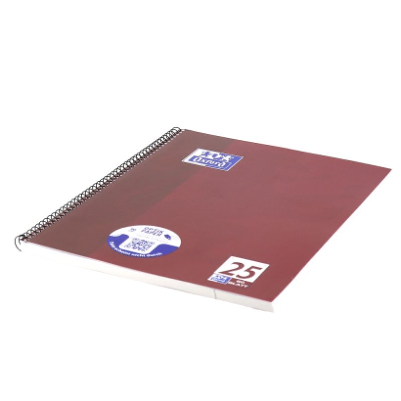 Oxford 100050355 bloc-notes A4 80 feuilles Bordeaux