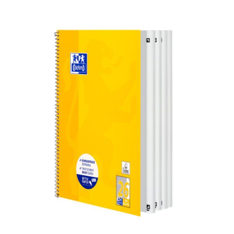 Oxford Cahier à spirale, A4 , quadrillé, 160 pages,