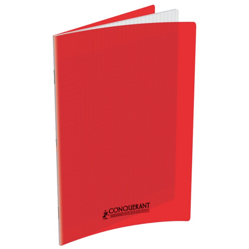CONQUERANT CLASSIQUE Cahier 170 x 220 mm, Seyès, rouge
